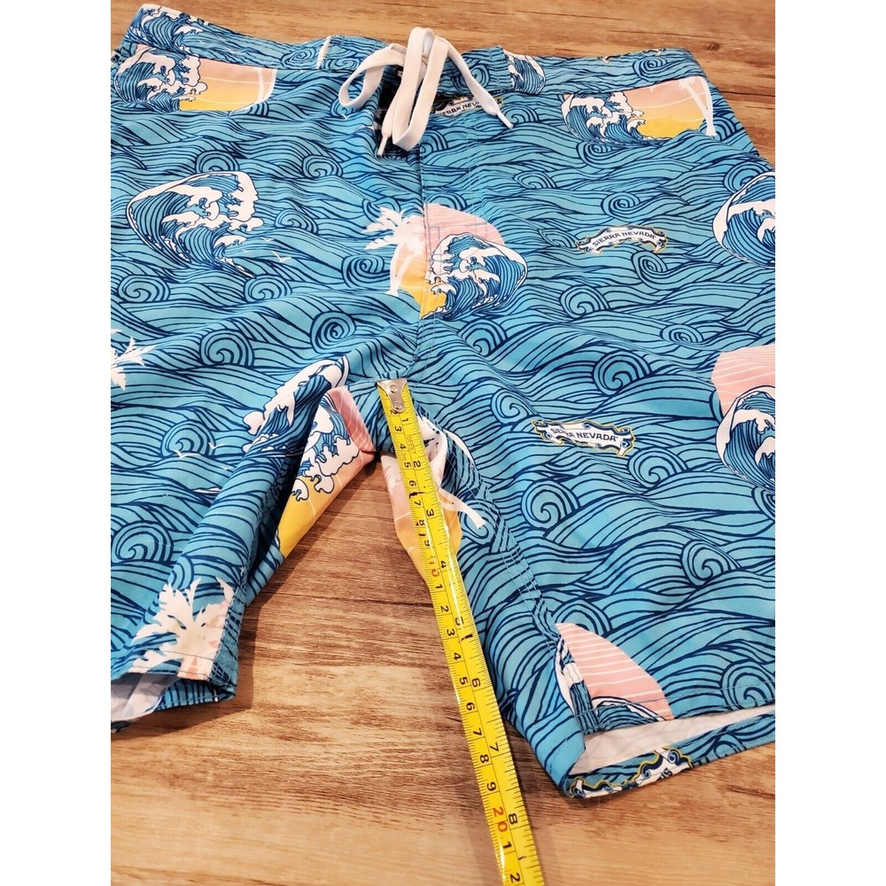 Sierra Nevada Big Wave Mens Sz 34 Waist Swim Trunks Board Shorts Nylon Made USA - Picture 6 of 10